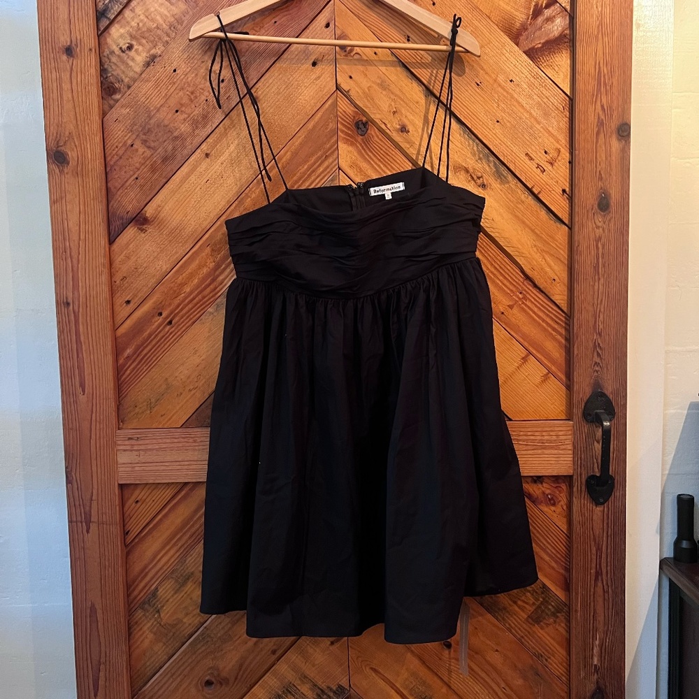 Reformation Catarina Black Dress with tags